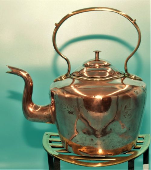 Large Copper Kettle by E V Wilkes.