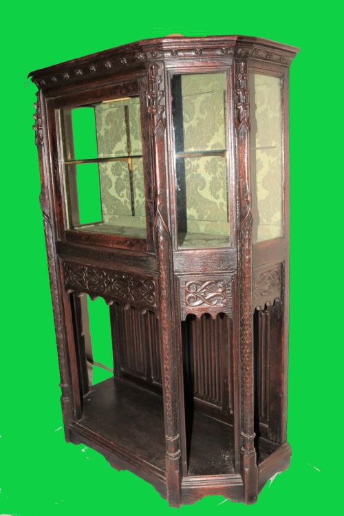 ANTIQUE OAK CABINET - ADDITIONAL PHOTO 1