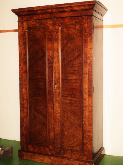 A Victorian Walnut 2-Door Robe.