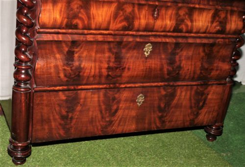 BIEDERMEIER DESK IN MAHOGANY - ADDITIONAL PHOTO 1
