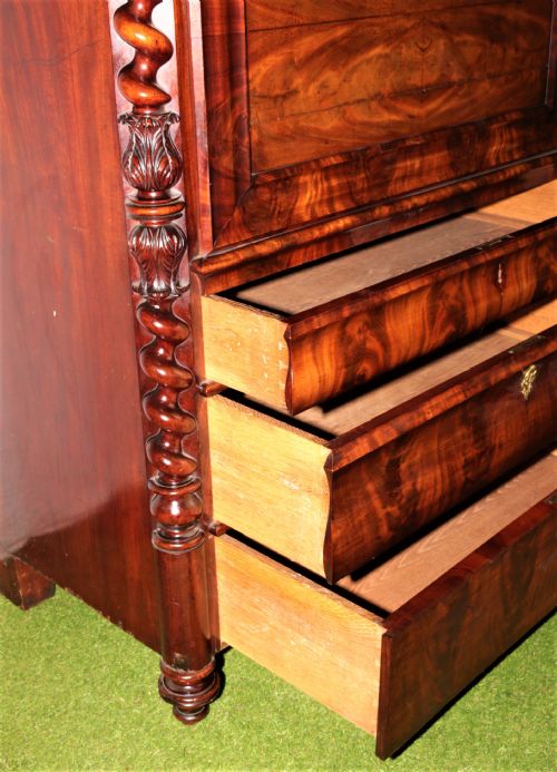 BIEDERMEIER DESK IN MAHOGANY - ADDITIONAL PHOTO 3