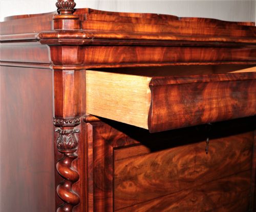 BIEDERMEIER DESK IN MAHOGANY - ADDITIONAL PHOTO 4