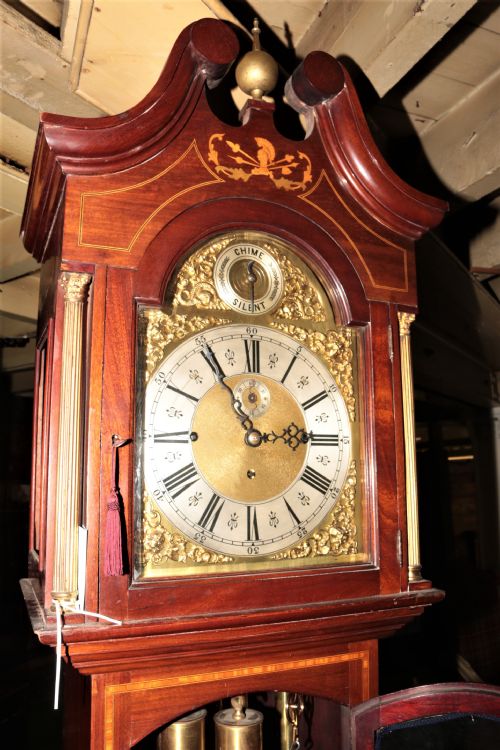 INLAID MAHOGANY MUSICAL CLOCK - ADDITIONAL PHOTO 3