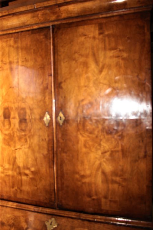 GEORGE 1 WALNUT BUREAU BOOKCASE - ADDITIONAL PHOTO 13