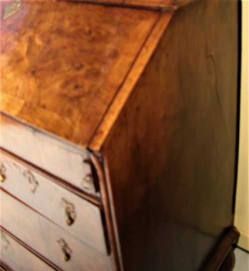 GEORGE 1 WALNUT BUREAU BOOKCASE - ADDITIONAL PHOTO 14
