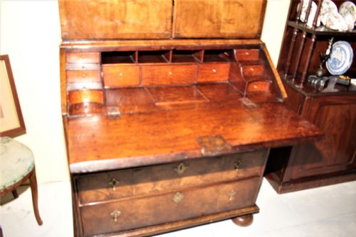 GEORGE 1 WALNUT BUREAU BOOKCASE - ADDITIONAL PHOTO 19