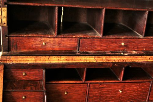 GEORGE 1 WALNUT BUREAU BOOKCASE - ADDITIONAL PHOTO 23