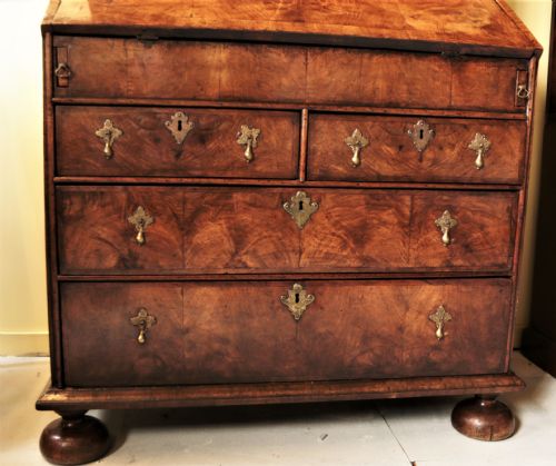 GEORGE 1 WALNUT BUREAU BOOKCASE - ADDITIONAL PHOTO 24