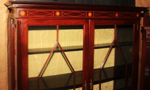 QUALITY EDWARDIAN INLAID MAHOGANY DISPLAY CABINET - ADDITIONAL PHOTO 3