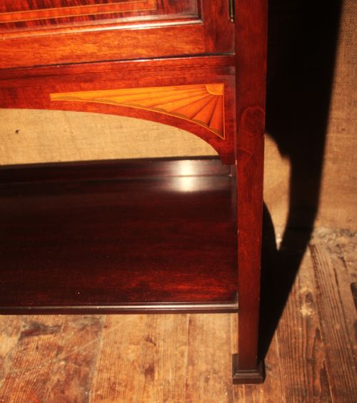 QUALITY EDWARDIAN INLAID MAHOGANY DISPLAY CABINET - ADDITIONAL PHOTO 5