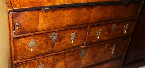 GEORGE 1 WALNUT BUREAU BOOKCASE - ADDITIONAL PHOTO 8