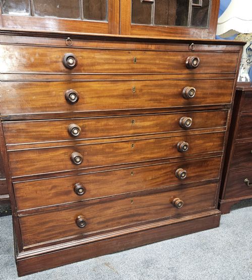 GEORGIAN MAHOGANY SECRETARY BOOKCASE - ADDITIONAL PHOTO 11