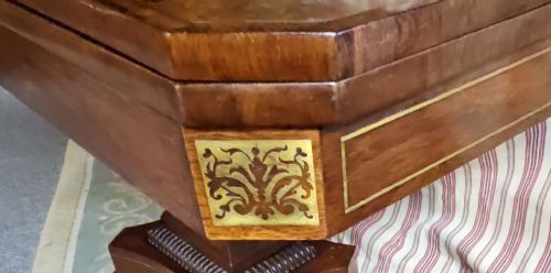 REGENCY ROSEWOOD GAMES TABLE - ADDITIONAL PHOTO 4