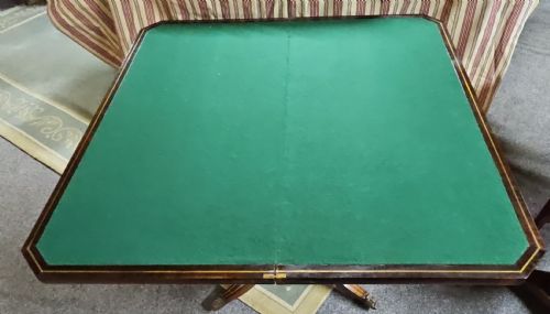REGENCY ROSEWOOD GAMES TABLE - ADDITIONAL PHOTO 8