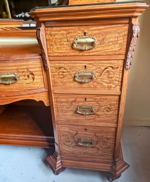 SATINWOOD DRESSING TABLE GILLOWS - ADDITIONAL PHOTO 2