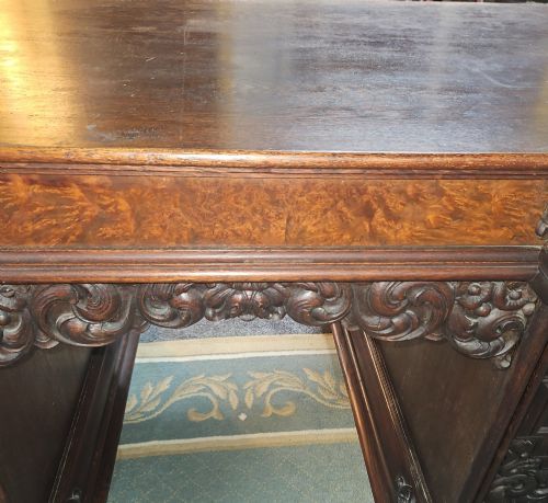 JACKOBEAN STYLE CARVED OAK DESK - ADDITIONAL PHOTO 7