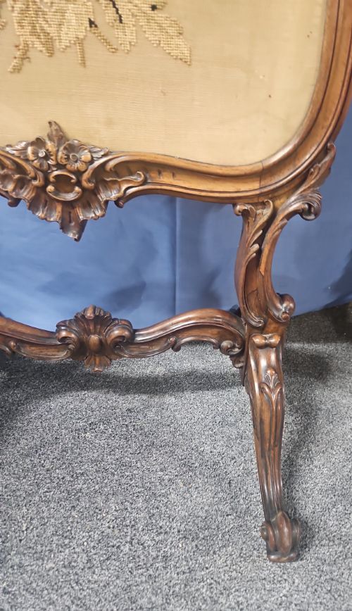 VICTORIAN WALNUT SCREEN - ADDITIONAL PHOTO 5
