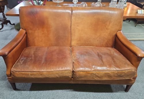 Edwardian Leather 3 Seat Couch.