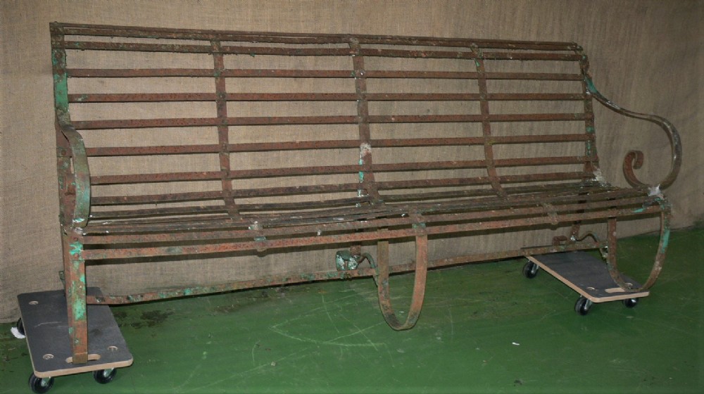 Iron garden bench