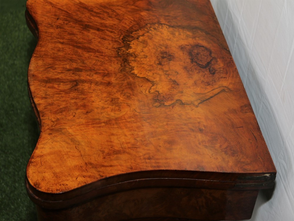 Walnut sewing/games table. View IV