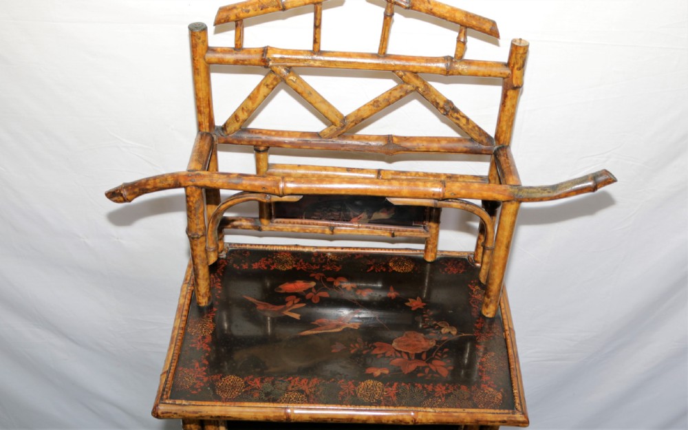 A Victorian bamboo music cabinet. View II