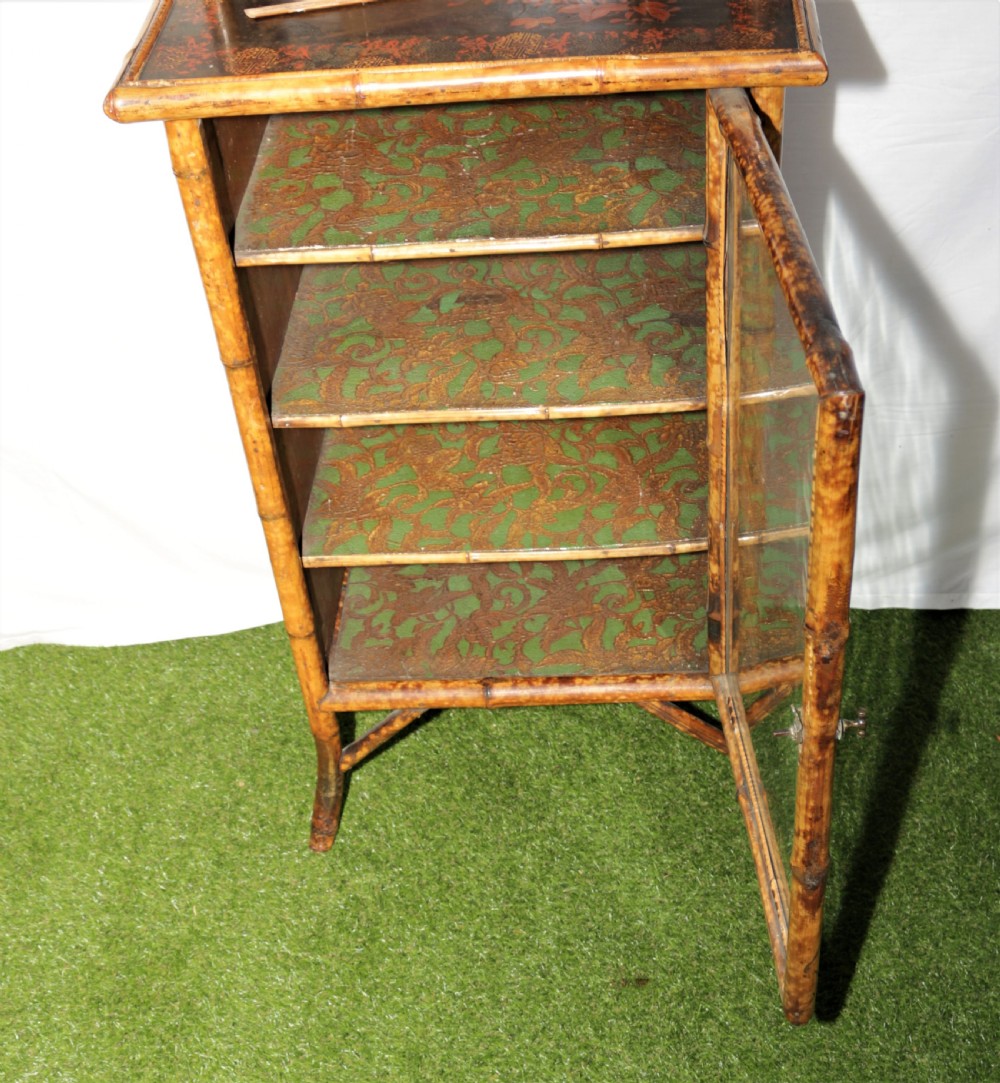 A Victorian bamboo music cabinet. View III
