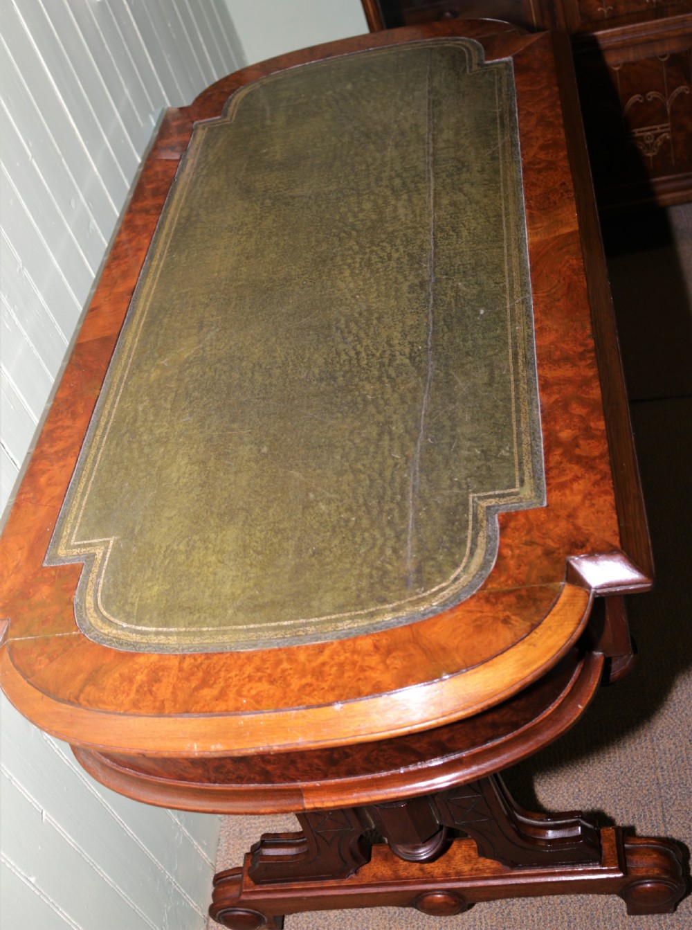 Victorian walnut desk. View II