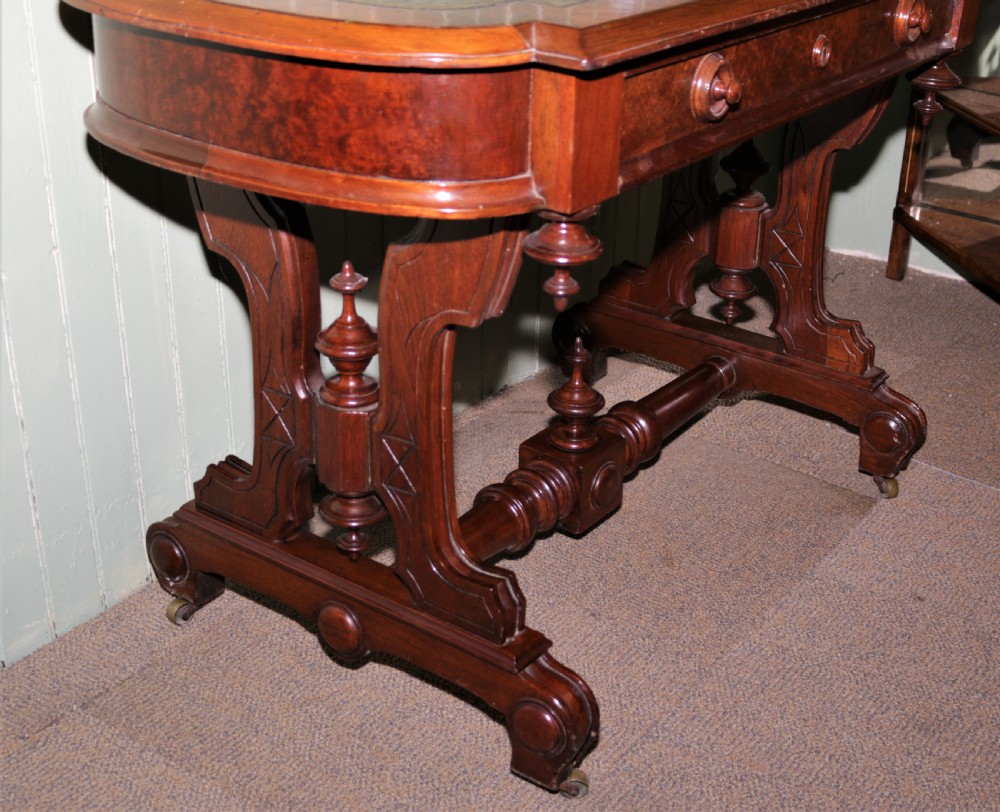 Victorian walnut desk. View IV