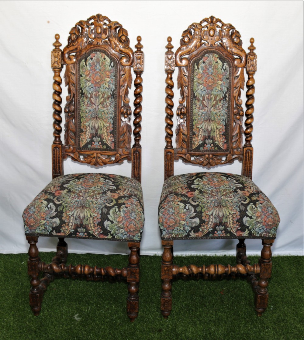 A pair Hall or side chairs