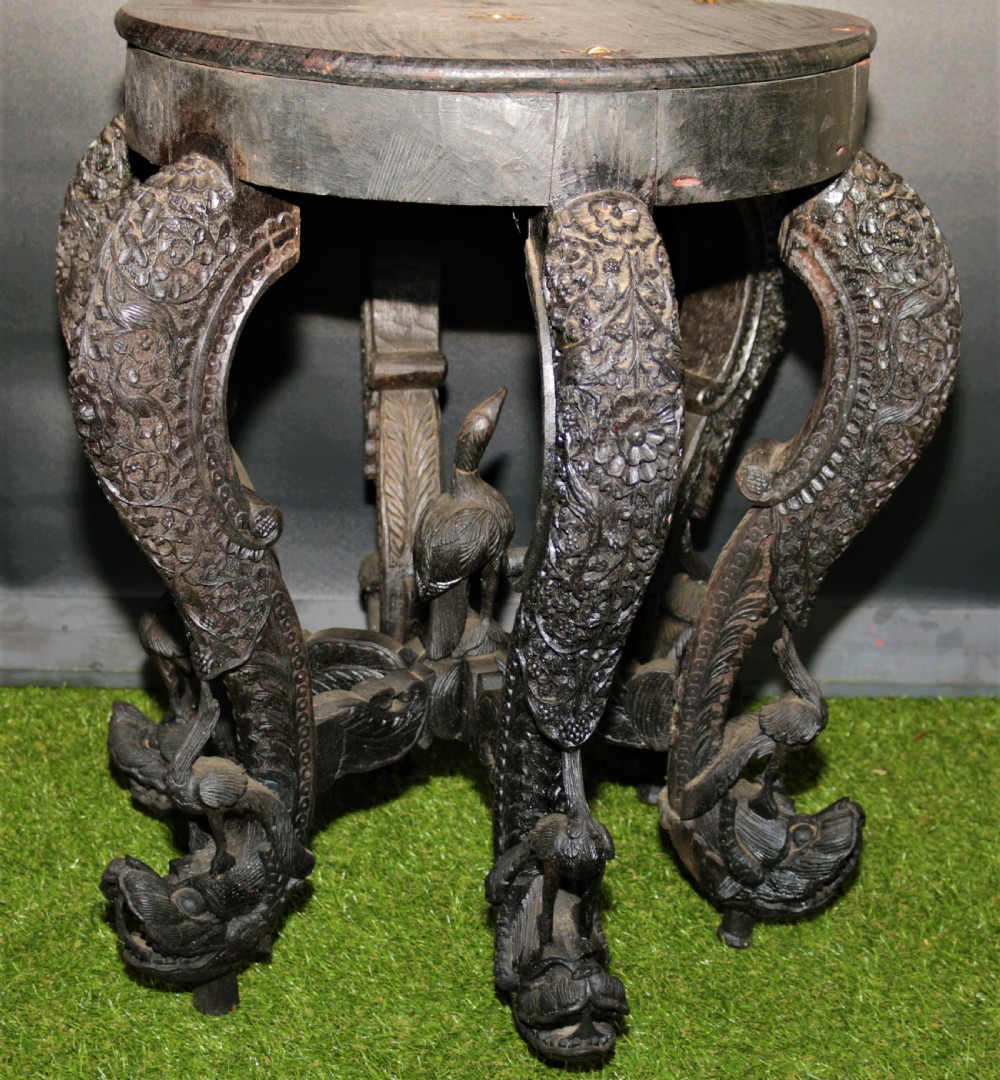Anglo Indian carved table.  View IX