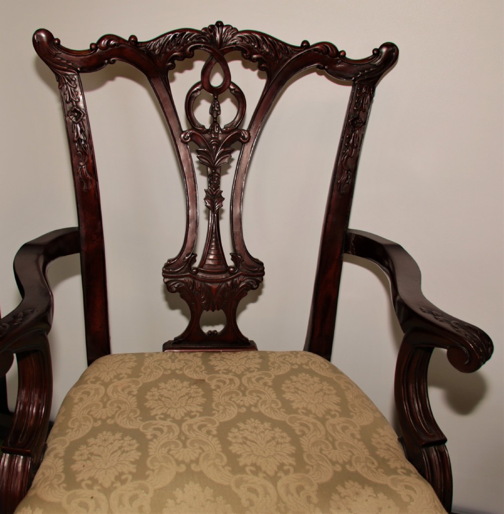 Set of 8 Chipendale style dining chairs. View III