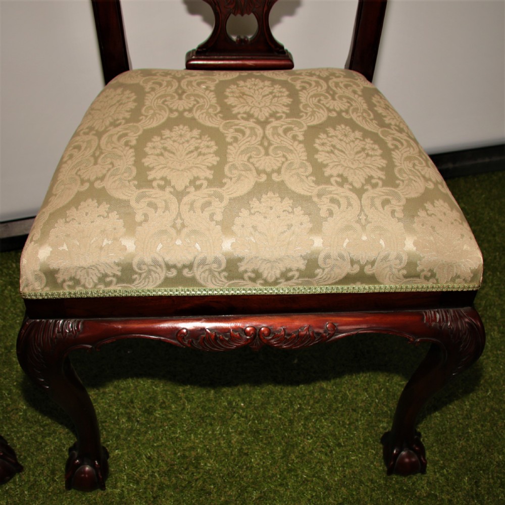 Set of 8 Chipendale style dining chairs. View V
