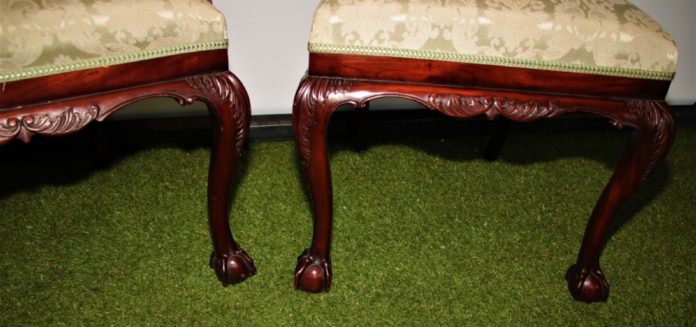 Set of 8 Chipendale style dining chairs. View VII