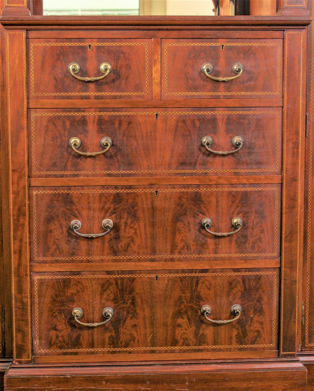 Edwardian inlaid wardrobe View II