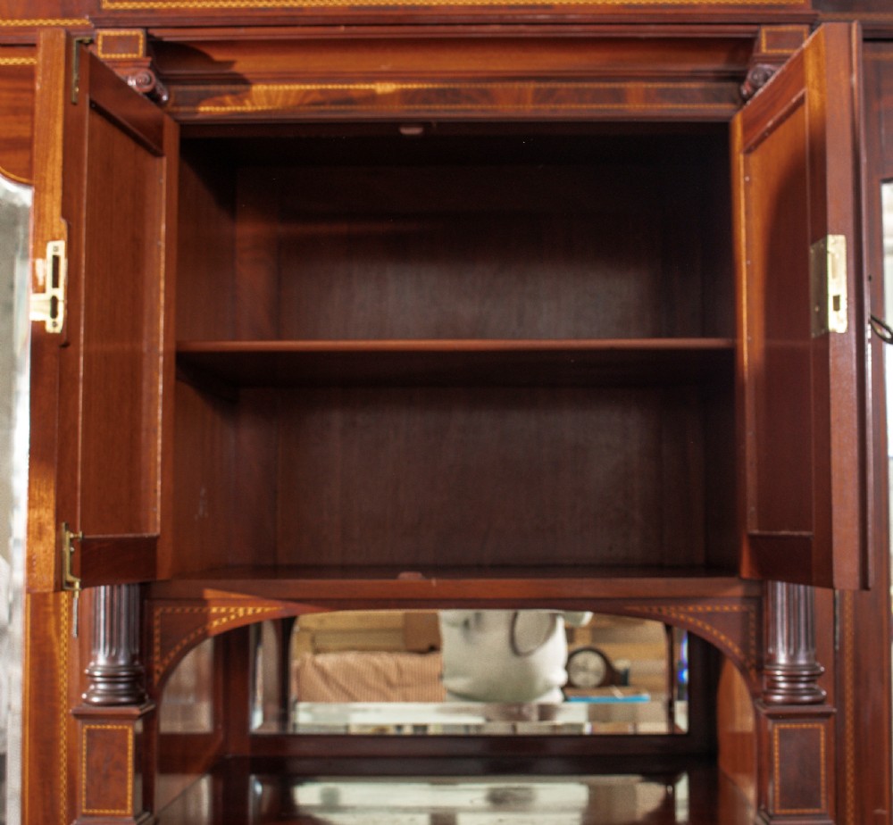 Edwardian inlaid wardrobe View XI