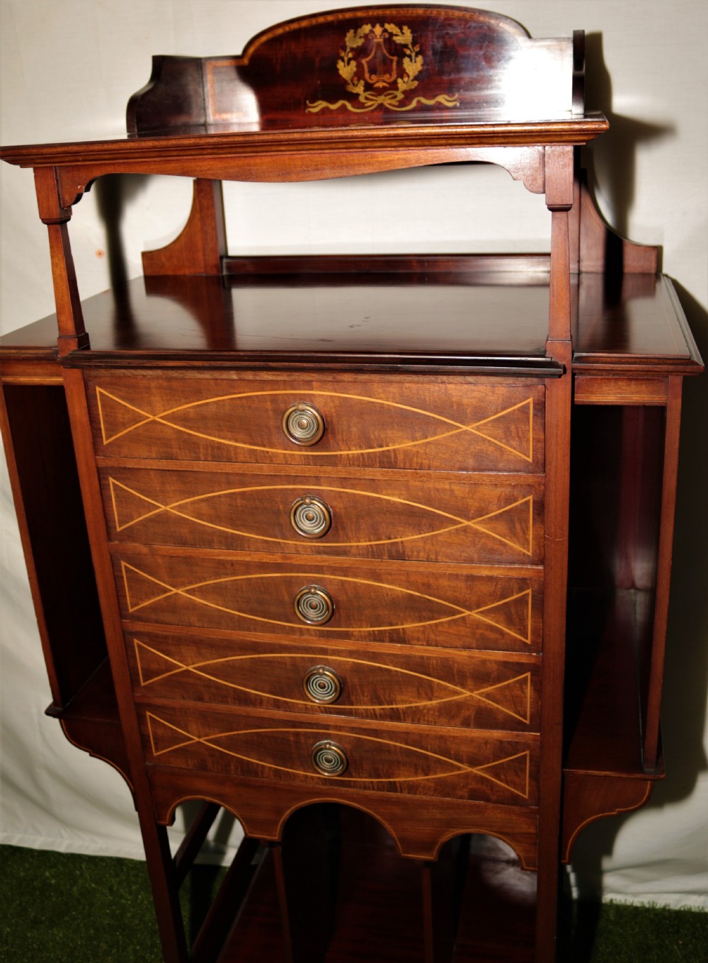 An Edwardian music cabinet/chest. View VII