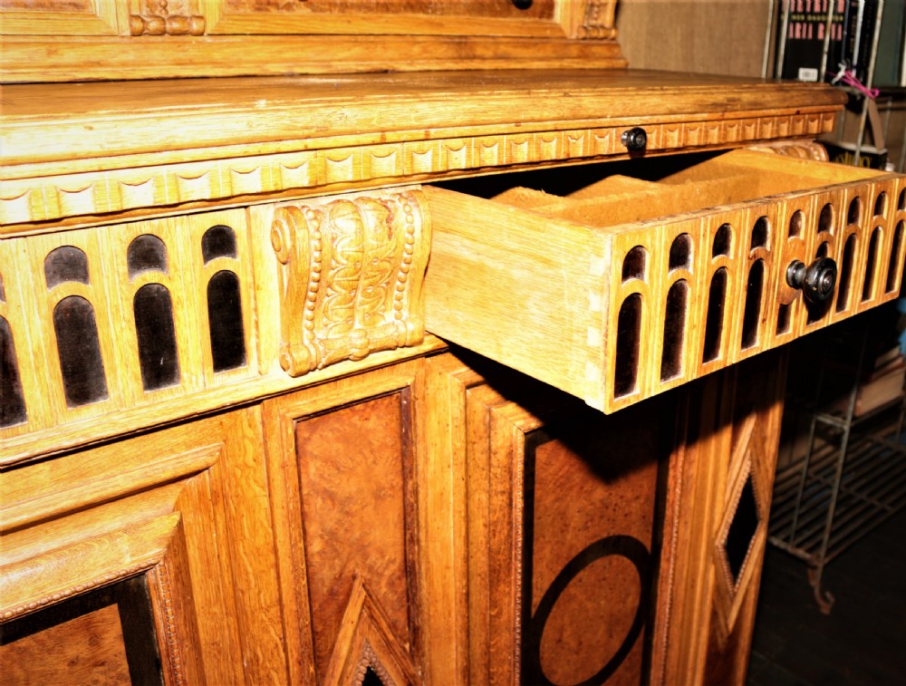 An oak Arts and Crafts sideboard. View III
