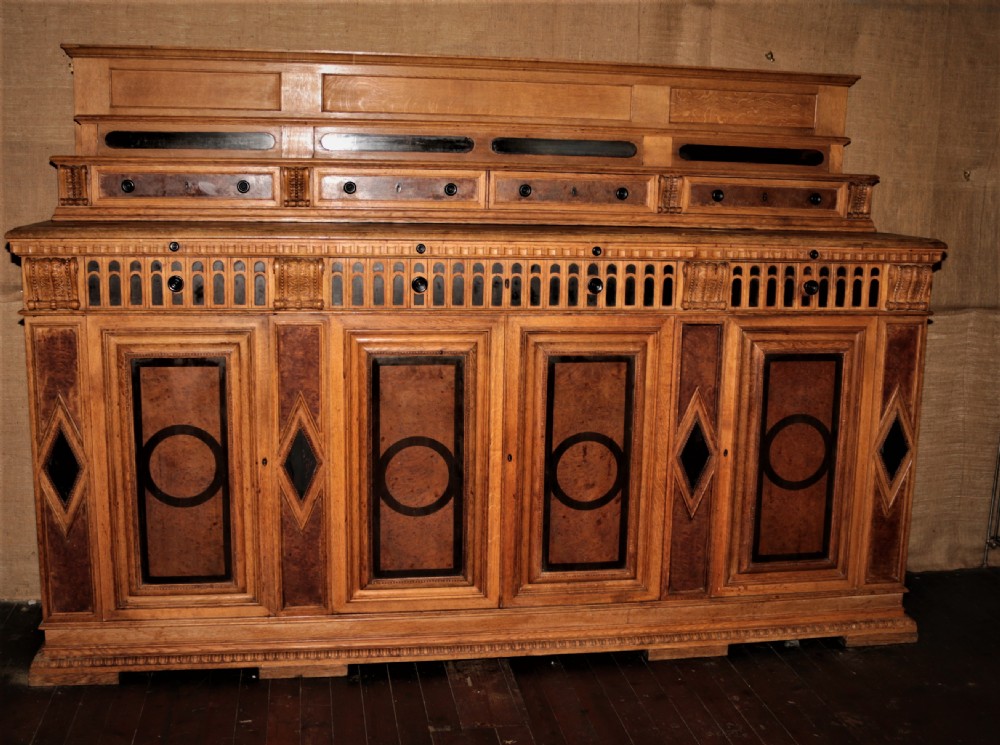 An oak Arts and Crafts sideboard. View X