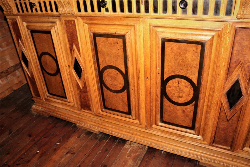 An oak Arts and Crafts sideboard. View XI