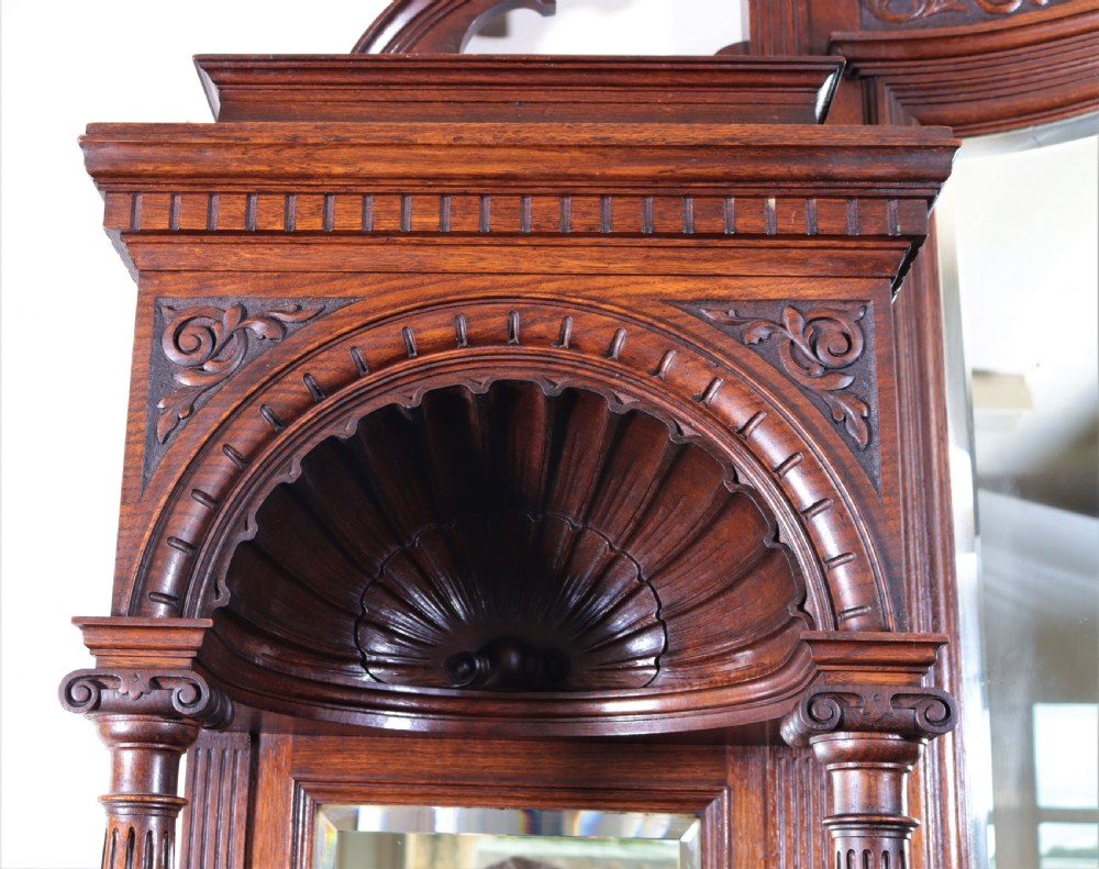 Large Victorian oak sideboard. View VI
