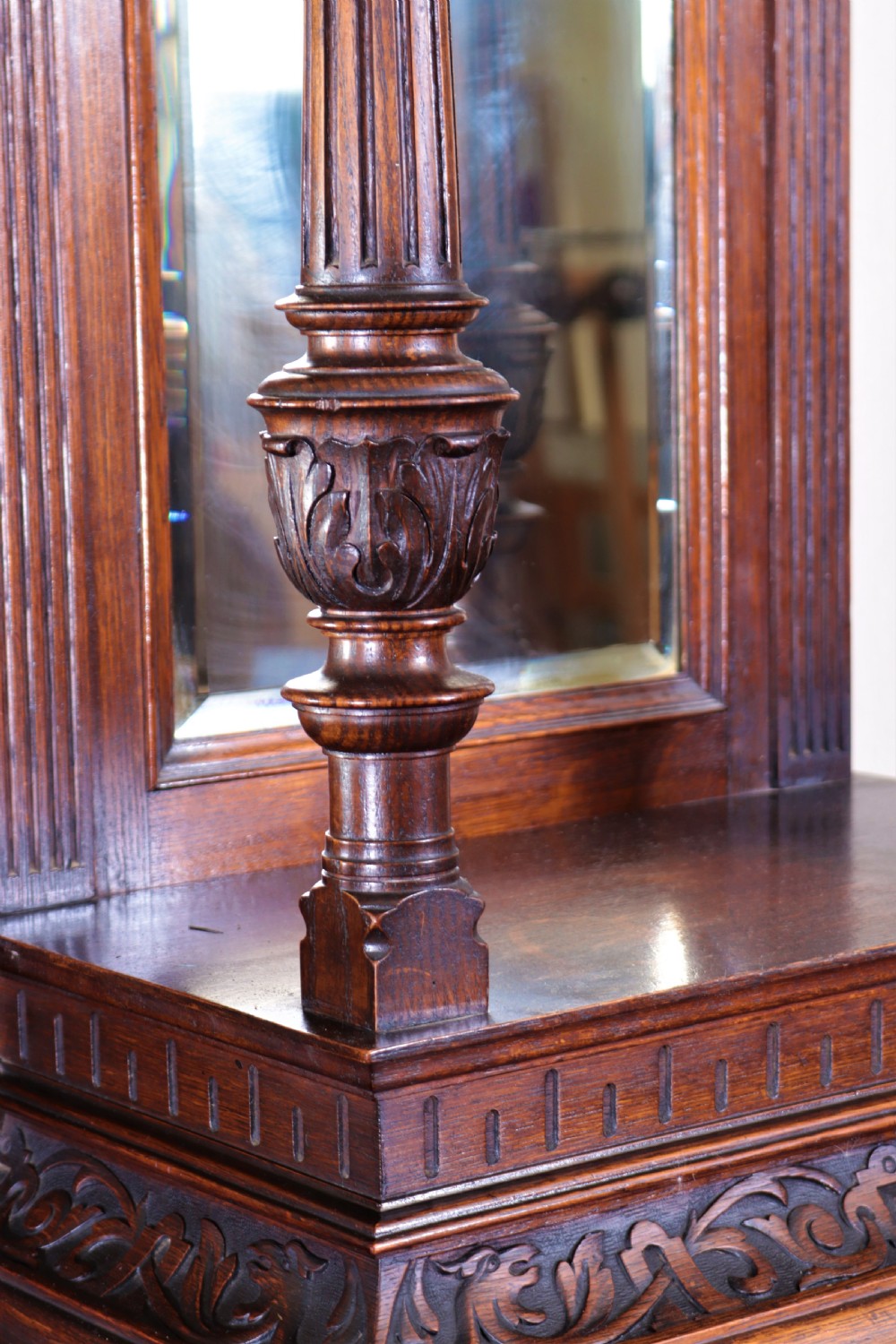 Large Victorian oak sideboard. View VII