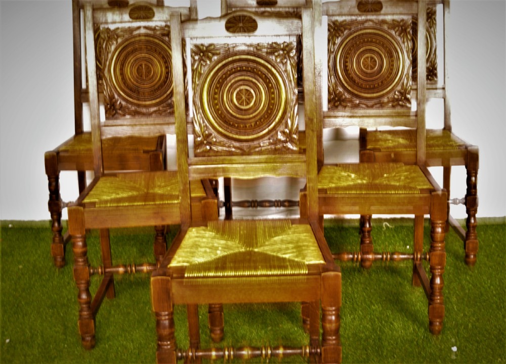 French dining table and 6 chairs. View V