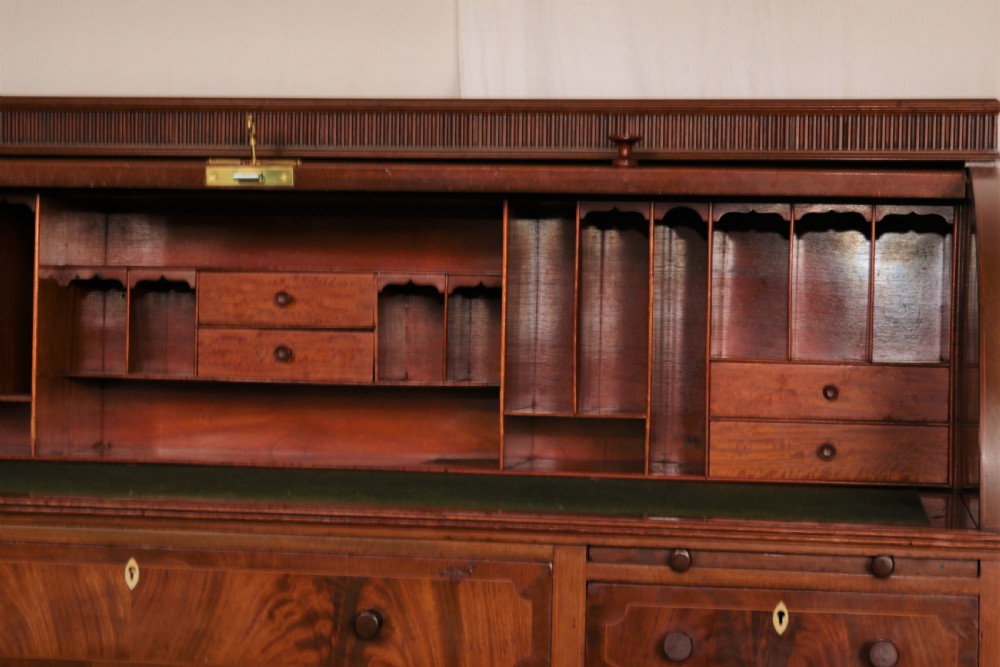 Mahogany cylinder top desk. View III