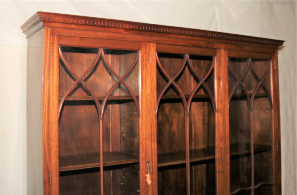 Mahogany 3 door display cabinet. View III