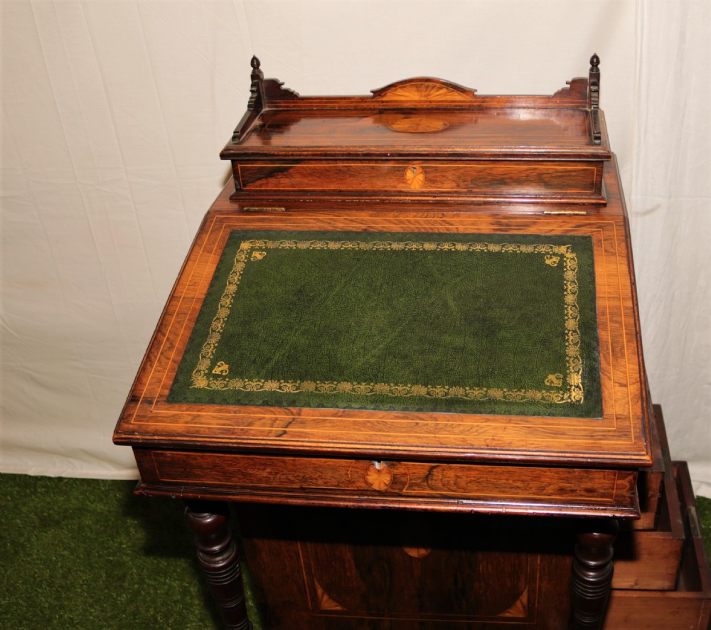 Edwardian davenport desk. View VIII