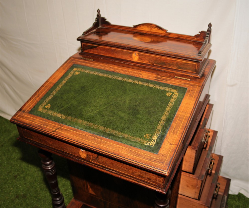 Edwardian davenport desk. View IX