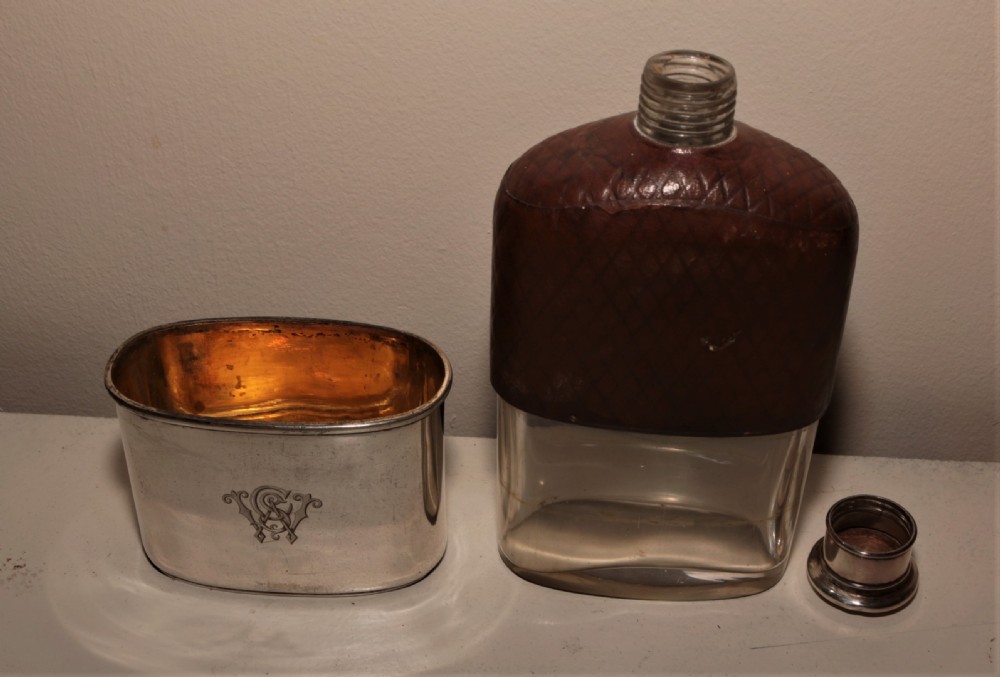 Victorian hip flask. View V