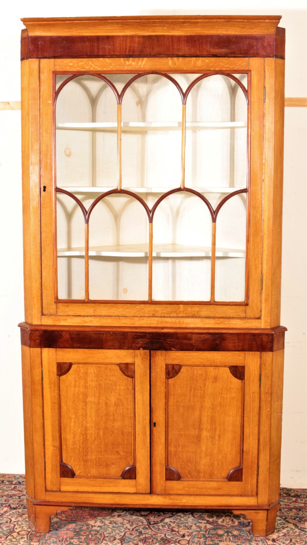 Victorian corner cabinet, floor standing.