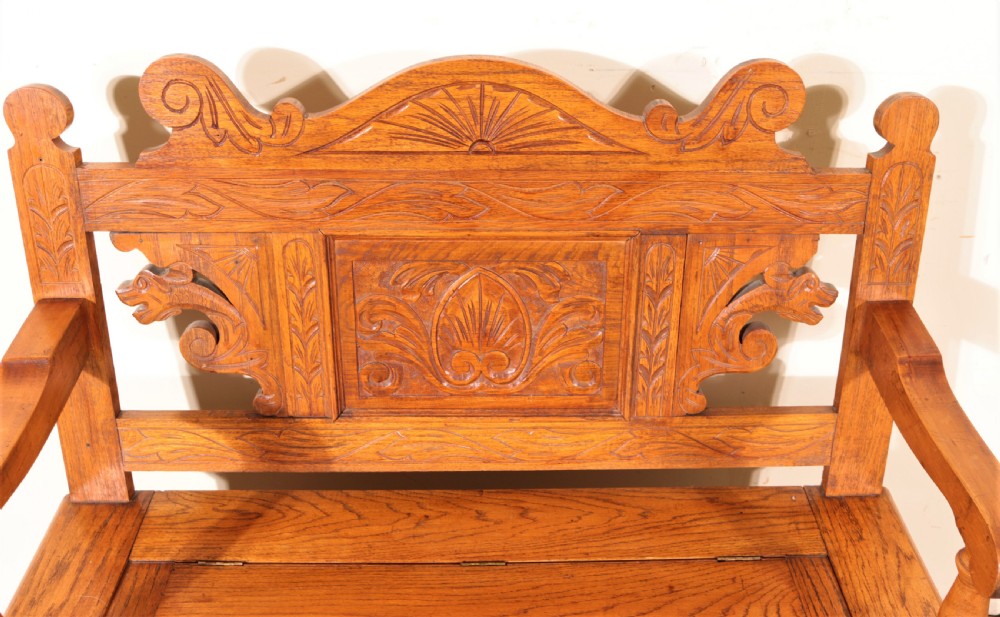 Oak monks bench View III