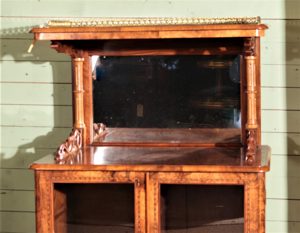 Victorian walnut music cabinet. View II